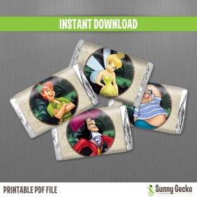 Peter Pan Birthday Mini Chocolate Wrappers